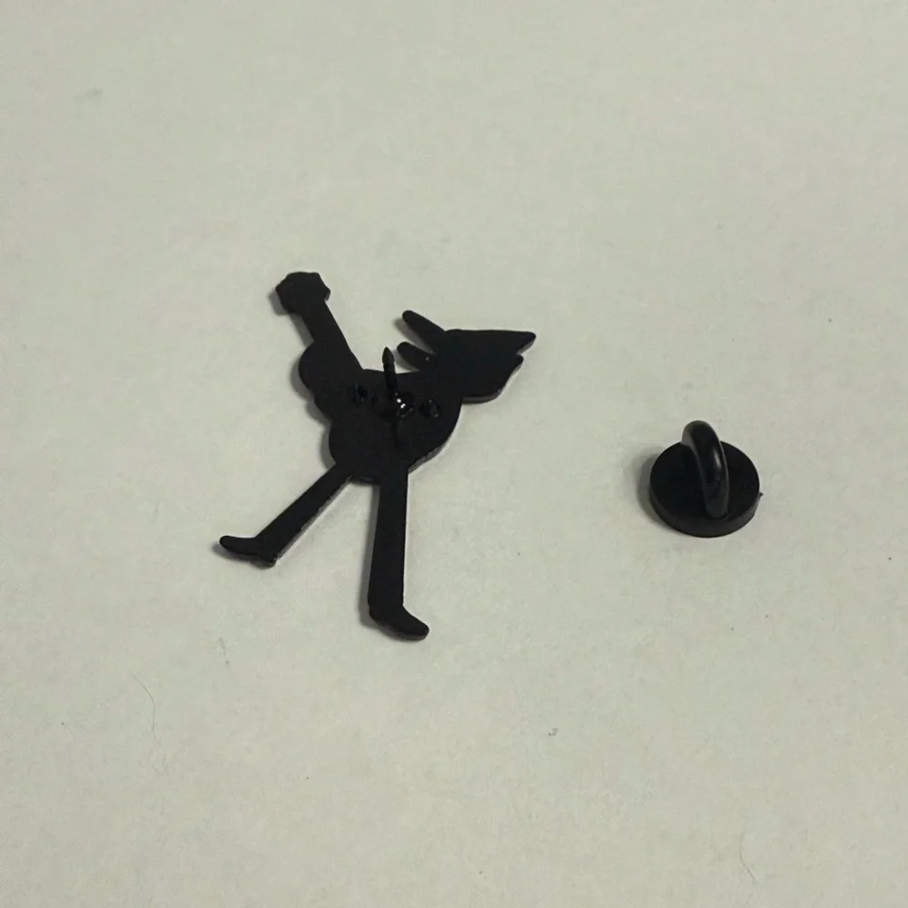 Women’s Jewelry Regular Show Mordecai Playing Guitar Blue and Black Enamel Pin